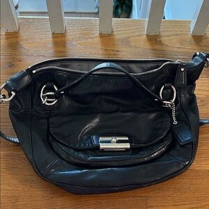 Coach Black Leather Shoulder Bag